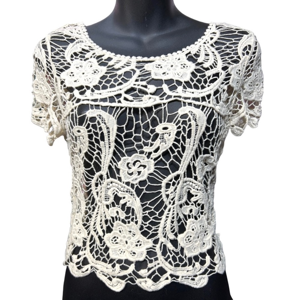 My Brand Crochet Cropped Top